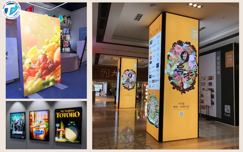 Hộp đèn quảng cáo sử dụng backlit film xuyên đèn